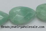 CBJ42 15.5 inches 22*30mm faceted teardrop jade beads