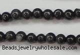 CBJ501 15.5 inches 4mm round black jade beads wholesale