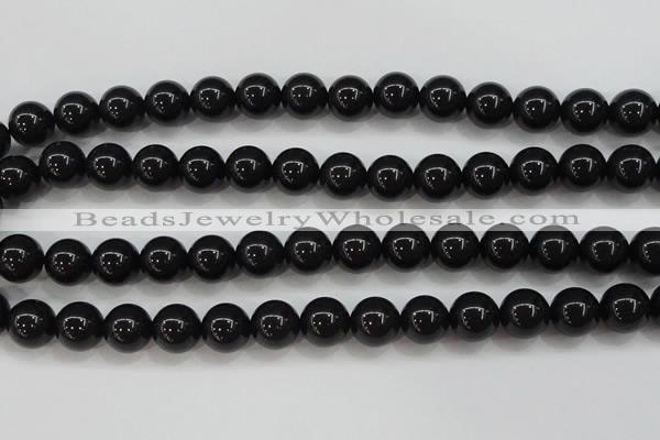 CBJ555 15.5 inches 12mm round Russian black jade beads wholesale