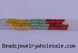 CBJ661 15.5 inches 6mm round mixed jade beads wholesale