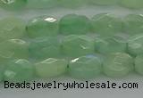 CBJ67 15.5 inches 6*8mm faceted oval jade gemstone beads