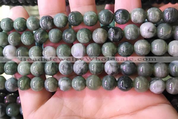 CBJ707 15.5 inches 8mm round green jade beads wholesale