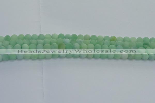 CBJ81 15.5 inches 6mm round matte jade gemstone beads wholesale