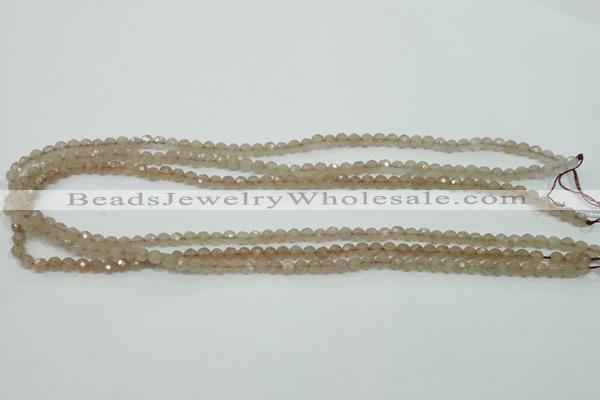 CBQ210 15.5 inches 4mm faceted round strawberry quartz beads