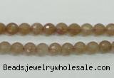 CBQ211 15.5 inches 6mm faceted round strawberry quartz beads