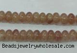 CBQ220 15.5 inches 5*8mm rondelle strawberry quartz beads