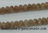 CBQ223 15.5 inches 5*8mm faceted rondelle strawberry quartz beads