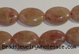 CBQ23 15.5 inches 15*20mm oval strawberry quartz beads wholesale