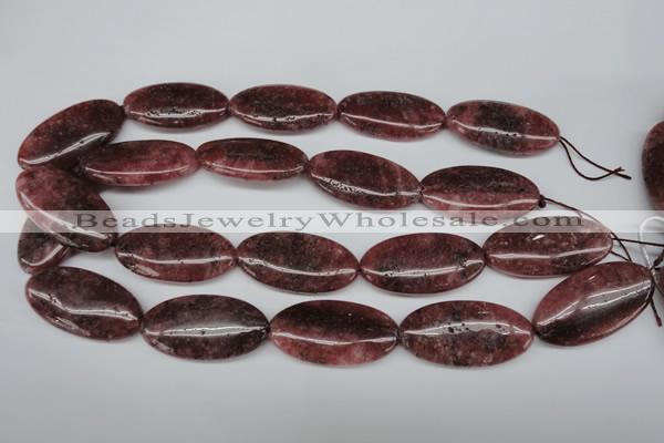 CBQ285 15.5 inches 20*40mm oval strawberry quartz beads