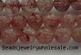 CBQ302 15.5 inches 8mm round natural strawberry quartz beads