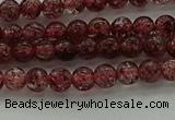 CBQ310 15.5 inches 4mm round natural strawberry quartz beads