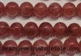 CBQ353 15.5 inches 10mm round natural strawberry quartz beads