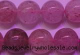 CBQ404 15 inches 12mm round natural strawberry quartz beads