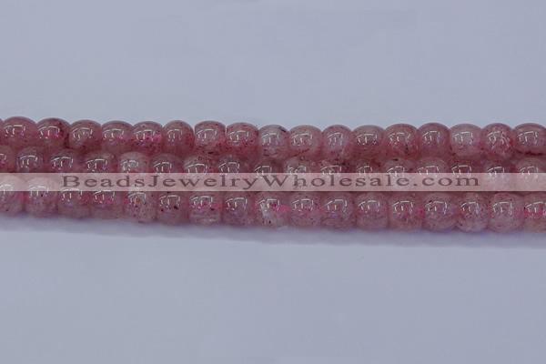 CBQ440 15.5 inches 8*11mm drum lavender strawberry quartz beads