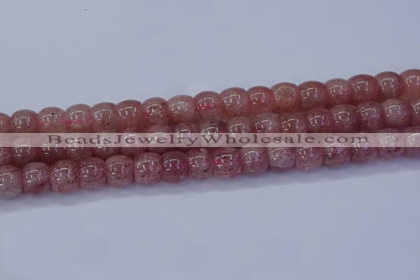 CBQ442 15.5 inches 12*16mm rondelle strawberry quartz beads