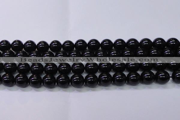 CBQ505 15.5 inches 14mm round natural black quartz beads