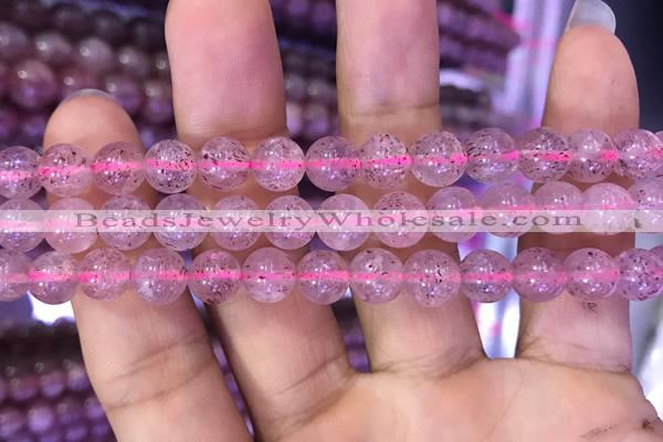 CBQ552 15.5 inches 8mm round strawberry quartz beads wholesale