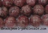 CBQ604 15.5 inches 12mm round natural strawberry quartz beads