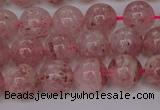 CBQ608 15.5 inches 10mm round natural strawberry quartz beads