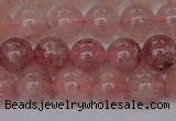 CBQ613 15.5 inches 10mm round natural strawberry quartz beads