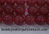 CBQ622 15.5 inches 8mm round strawberry quartz beads wholesale