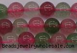 CBQ657 15.5 inches 8mm round mixed strawberry quartz beads