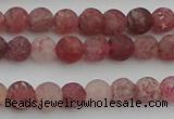 CBQ660 15.5 inches 6mm round matte strawberry quartz beads