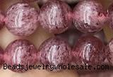 CBQ697 15.5 inches 8mm round strawberry quartz beads wholesale