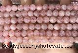 CBQ707 15.5 inches 8mm round strawberry quartz beads wholesale