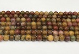 CBQ736 15.5 inches 6mm round red moss agate beads wholesale