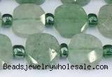 CBQ755 15.5 inches 10*10mm faceted square green strawberry quartz beads