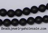 CBS03 15.5 inches 8mm round black stone beads wholesale