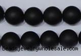 CBS06 15.5 inches 14mm round black stone beads wholesale