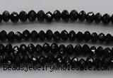 CBS511 15.5 inches 2*3mm faceted rondelle AA grade black spinel beads