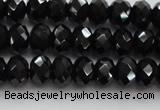 CBS515 15.5 inches 5*7mm faceted rondelle AA grade black spinel beads