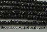 CBS531 15.5 inches 1.5*2.5mm faceted rondelle black spinel beads