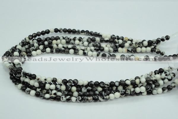 CBW101 15.5 inches 6mm round black & white jasper beads