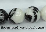 CBW107 15.5 inches 18mm round black & white jasper beads