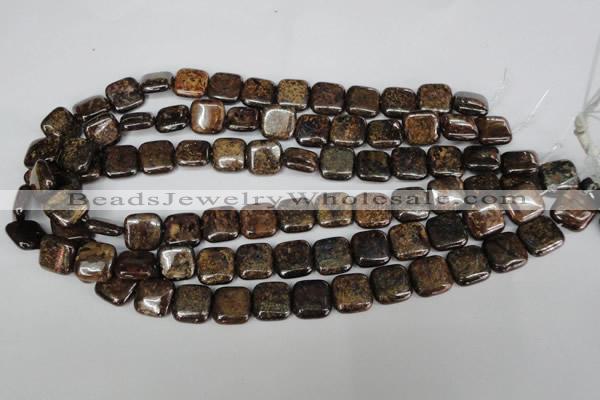 CBZ227 15.5 inches 14*14mm square bronzite gemstone beads