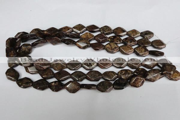 CBZ243 15.5 inches 13*18mm octagonal bronzite gemstone beads