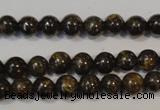 CBZ253 15.5 inches 4mm round bronzite gemstone beads wholesale