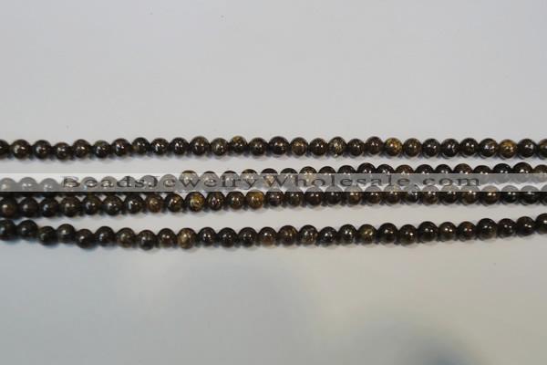 CBZ253 15.5 inches 4mm round bronzite gemstone beads wholesale