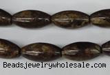 CBZ406 15.5 inches 10*20mm rice bronzite gemstone beads