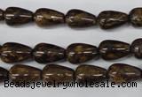 CBZ411 15.5 inches 8*12mm teardrop bronzite gemstone beads