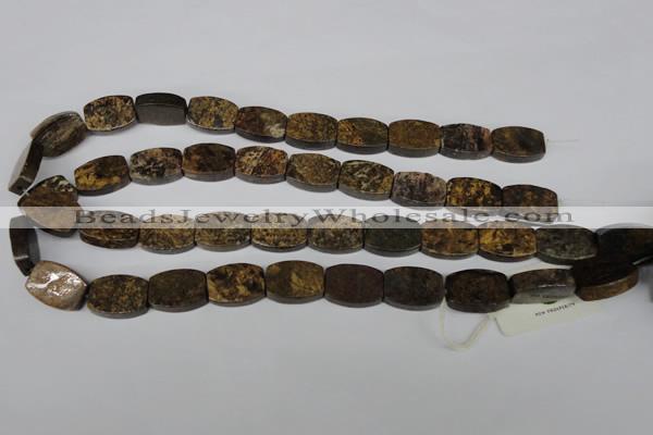 CBZ428 15.5 inches 13*18mm flat drum bronzite gemstone beads