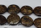 CBZ432 15.5 inches 18mm faceted coin bronzite gemstone beads