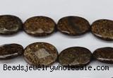 CBZ437 15.5 inches 12*16mm faceted oval bronzite gemstone beads