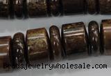 CBZ58 15.5 inches 6*18mm & 12*18mm rondelle bronzite gemstone beads