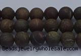 CBZ600 15.5 inches 4mm round matte bronzite beads wholesale