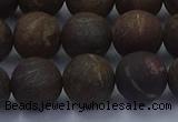 CBZ604 15.5 inches 10mm round matte bronzite beads wholesale